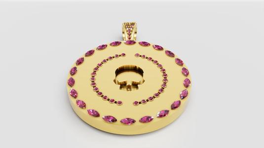 marquise ruby pendant 3D printable model
