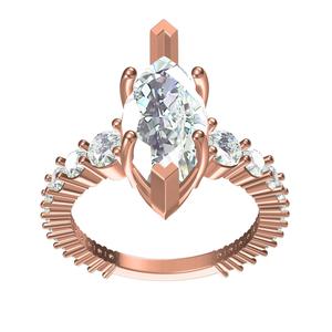 Beautiful Marquise Stone Womens Wedding Ring