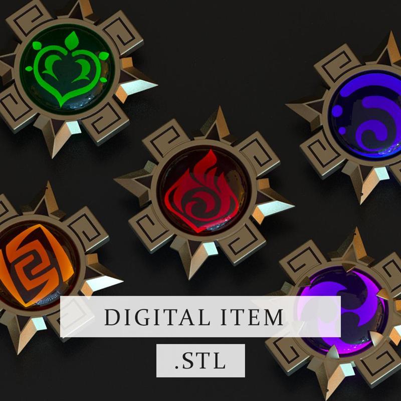 GENSHIN IMPACT - NATLAN VISION [ 3D FILE .STL ]