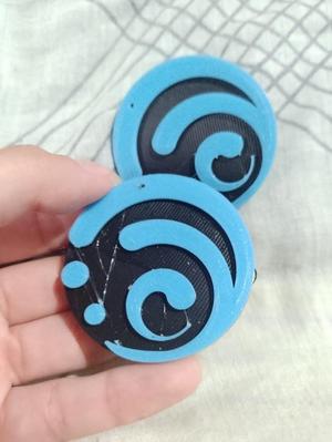 genshin impact hydro pin / brooch