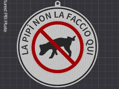 Dog Ban Sign: "I don't PIP here"