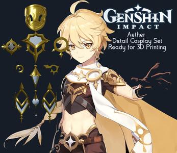 Genshin Impact Aether Cosplay Set