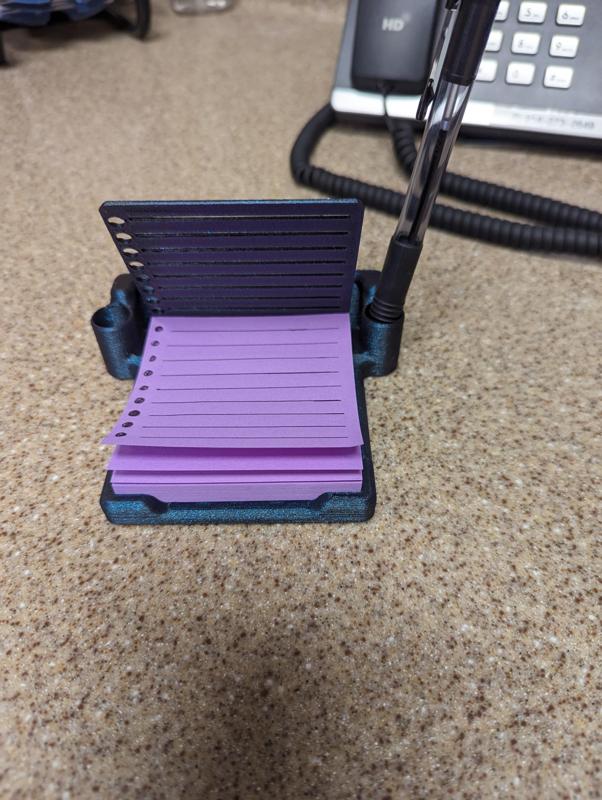 Sticky Note Holder with List Template & Pen Holder