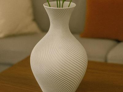 Spiral vase with modern design