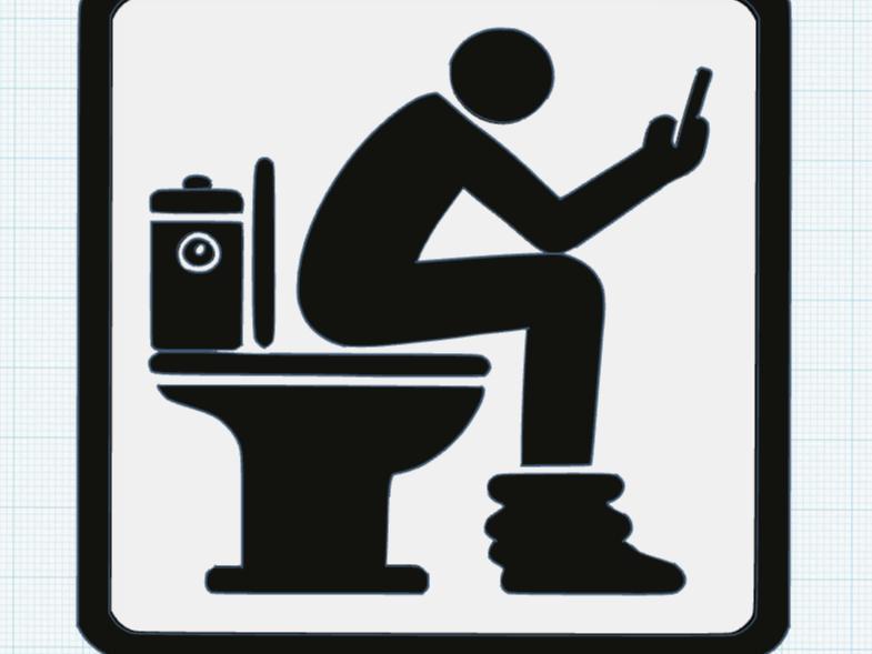 Toilet door sign