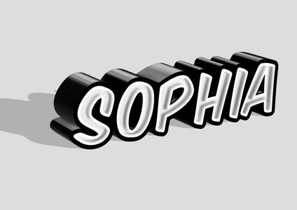 Sophia Nameplate