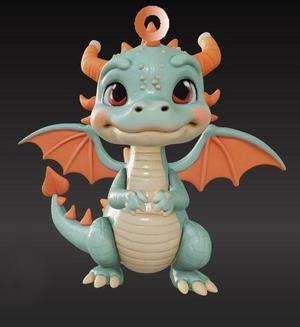 LITTLE BABY DRAGON KEYCHAIN STL