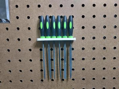 Low Profile Needle File Pegboard Holder