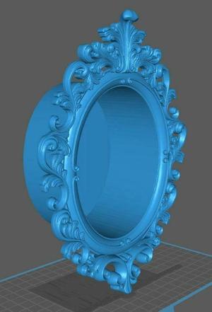 Baroque Frame Case Oval for miniature dioramas Roman Lappat style