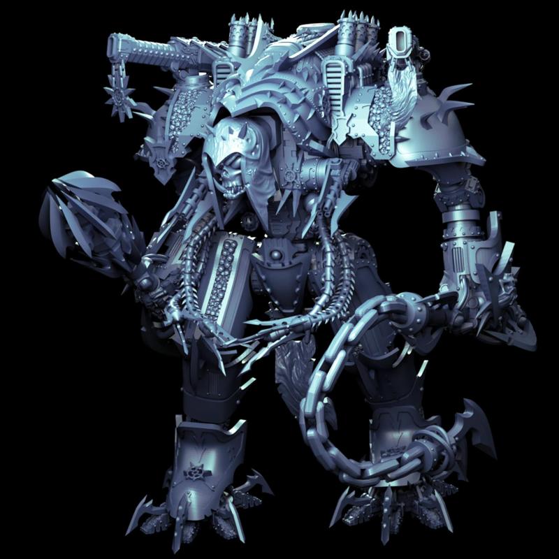Chaos Infused Abomination Knight 41st Millennium Sci Fi Robots