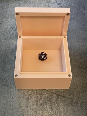 small box with recesses for magnets