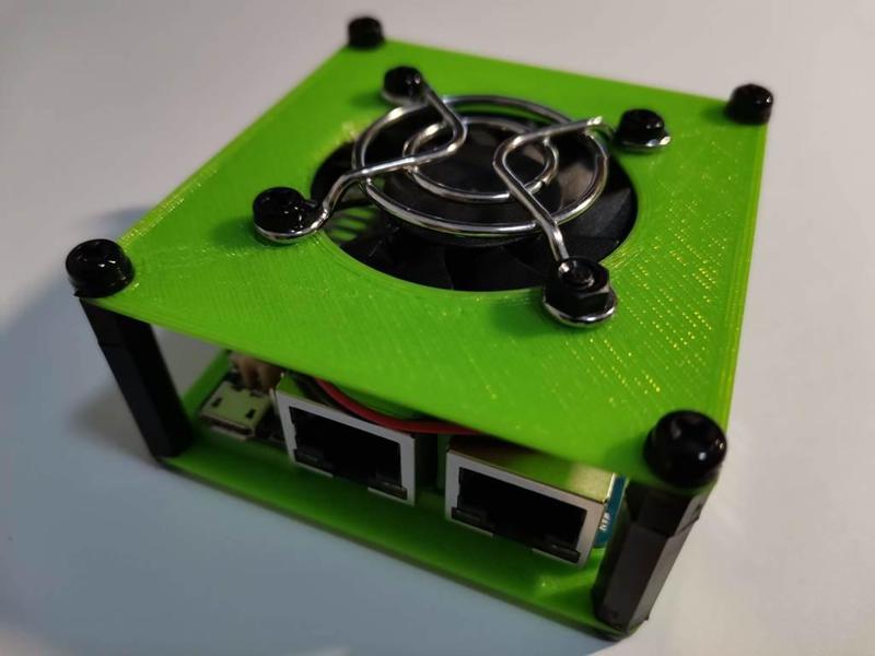Case for FriendlyArm / FriendlyElec NanoPi R2S with 40 mm x 40 mm x 7 mm Cooling Fan  