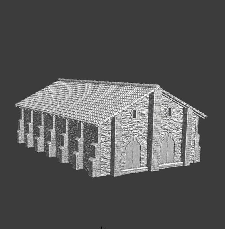 Medieval barn - Wargaming terrain model