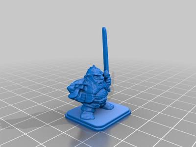 HeroQuest Dwarf Chainmail Helmet Long Sword