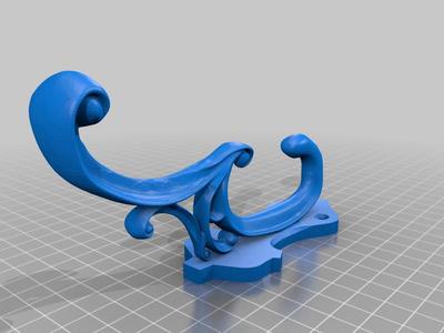 Fancy coat hanger, two holes