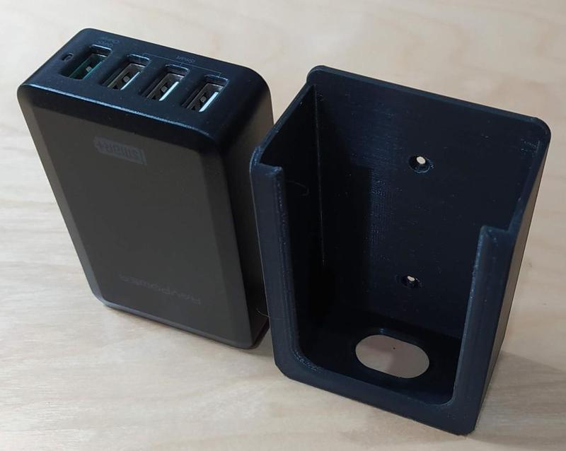 Wall mount for Ravpower 4-port smart USB charger