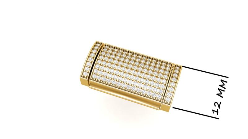Jewelry Accessories 12MM Diamond Bracelet Lock Box