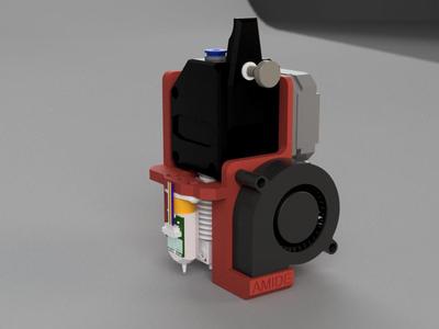 AMIDE hotend - BMG, E3D V6, 4020 + 5015, BLTouch - For Hypercube