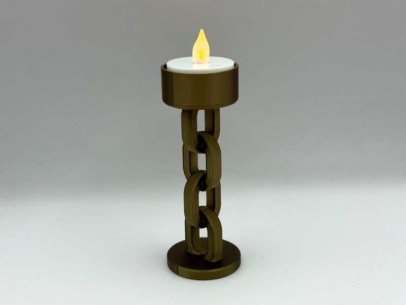 Chain-Link LED Tealight Holder