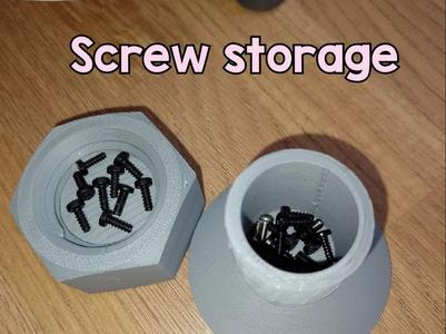Screw storage (screw shaped with bolt)