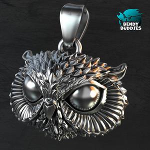 Owl Amulet / Necklace Pendant / Gothic Jewelry Pre-Supported / Death Punk Rock / Keychain Accessory / Alchemy Bracelet Decoration / Biker Artifact Deco