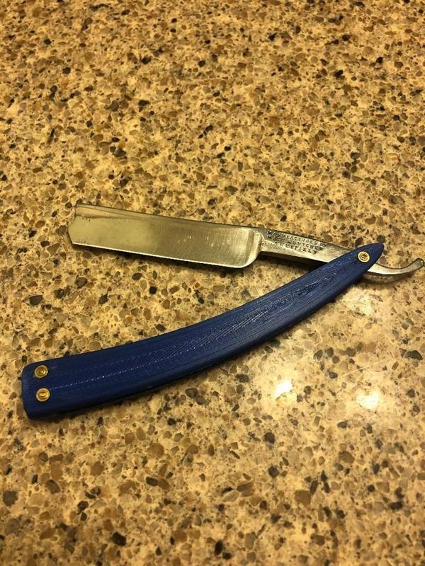 Straight Edge Razor Scales and Wedge