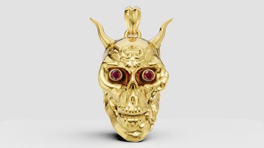 SKULL FACES DANGIRIUES PENDANT   3d printable model