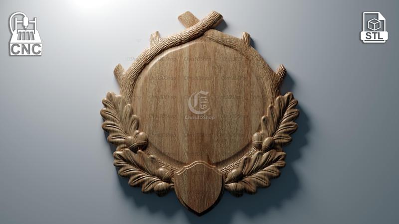 Trophy Mounting Plaque 3 - 3D STL Files for CNC 3D model