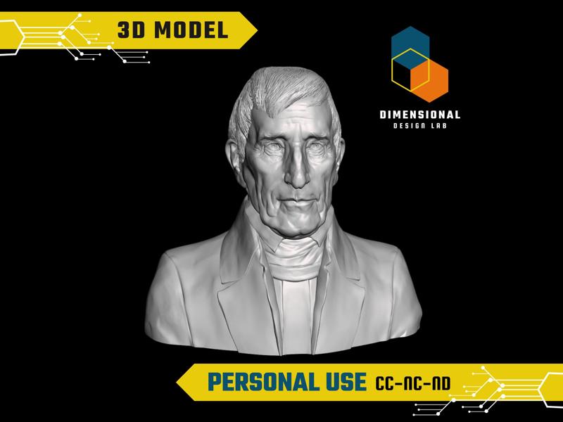 William Henry Harrison - High-Quality STL File for 3D Printing (PERSONAL USE)