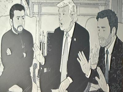 Trump Selenskyy in Oval Office Anime Meme HueForge