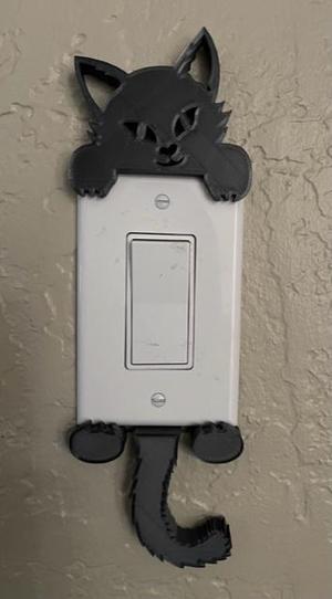 Cat Switch Plate Decoration