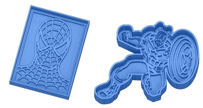 Biscuit Moulds - Captain América - Superman -Spiderman - Winnie the pooh - Winnie the pooh - Cookie cutter - Cookie cutter- Biscuit cutter