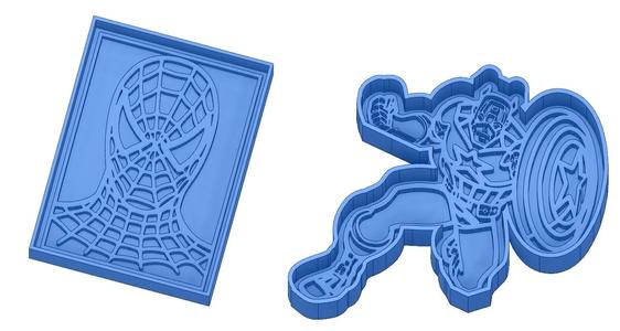 Biscuit Moulds - Captain América - Superman -Spiderman - Winnie the pooh - Winnie the pooh - Cookie cutter - Cookie cutter- Biscuit cutter