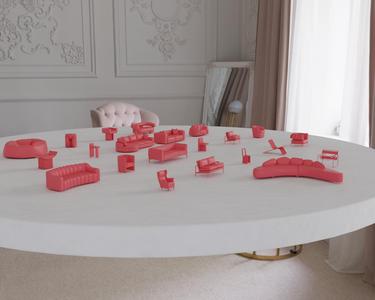 Classic & Modern Furniture Miniatures STL MegaPack 4 – Sofas, Chairs, Tables & More