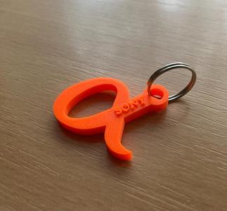 Sony alpha logo keychain