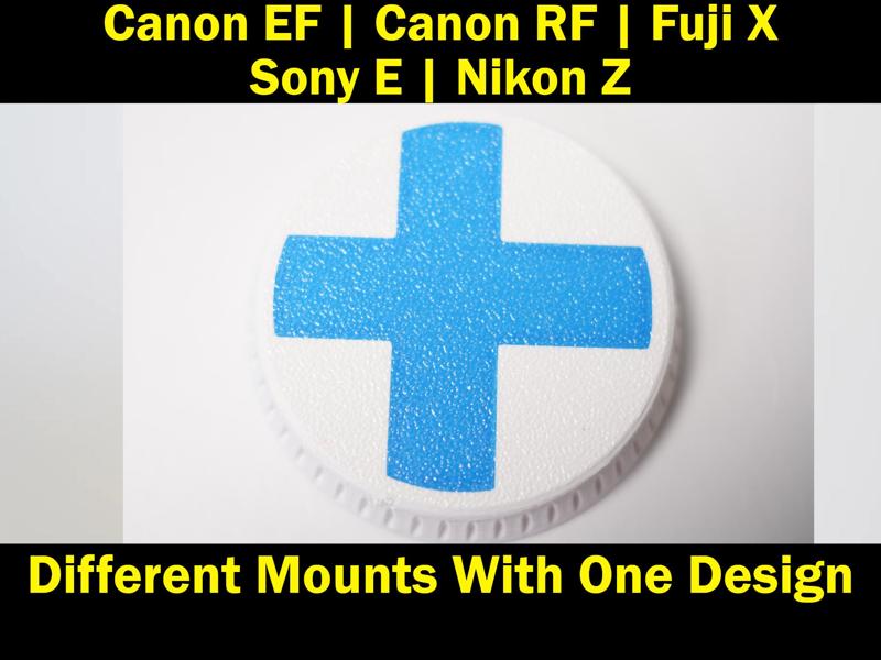 Sony E-mount, Fujifilm X-mount, Nikon Z-mount, Canon EF RF Lens Caps—Finland