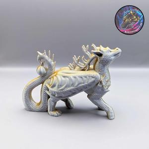 Reindeer Dragon Figurine and Ornament