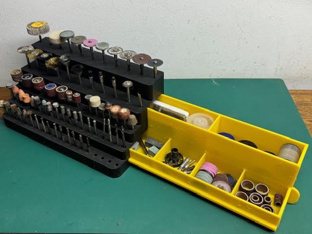 ROTARY TOOL / MOTOTOOL BITS HOLDER WITH BIG DRAWER