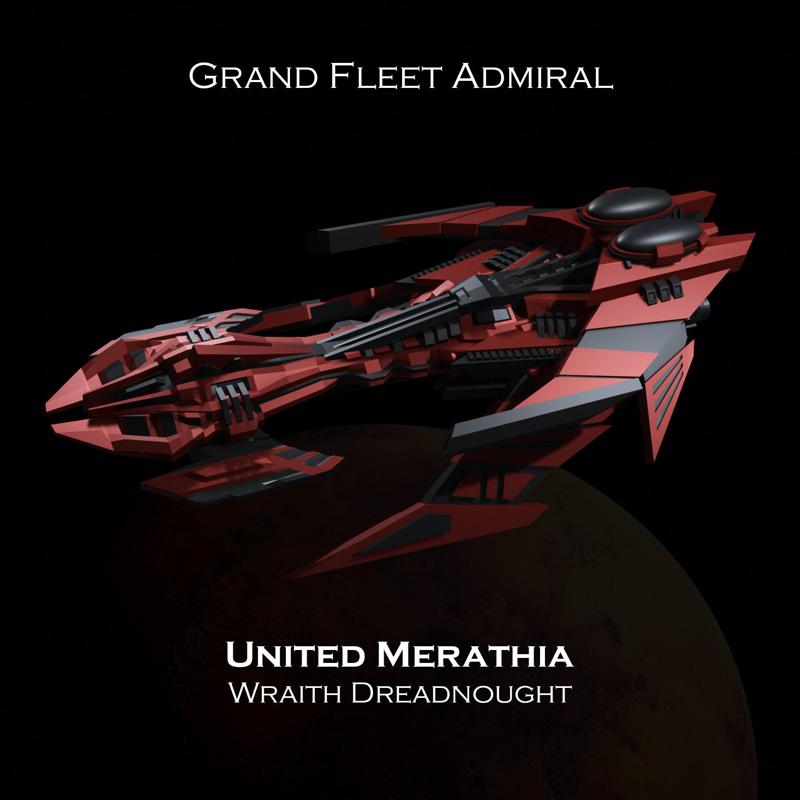 SCI-FI Ships Wraith Dreadnought - United Merathia - Presupported