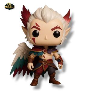 Rakan Chibi Figure League of Legends 3D Model