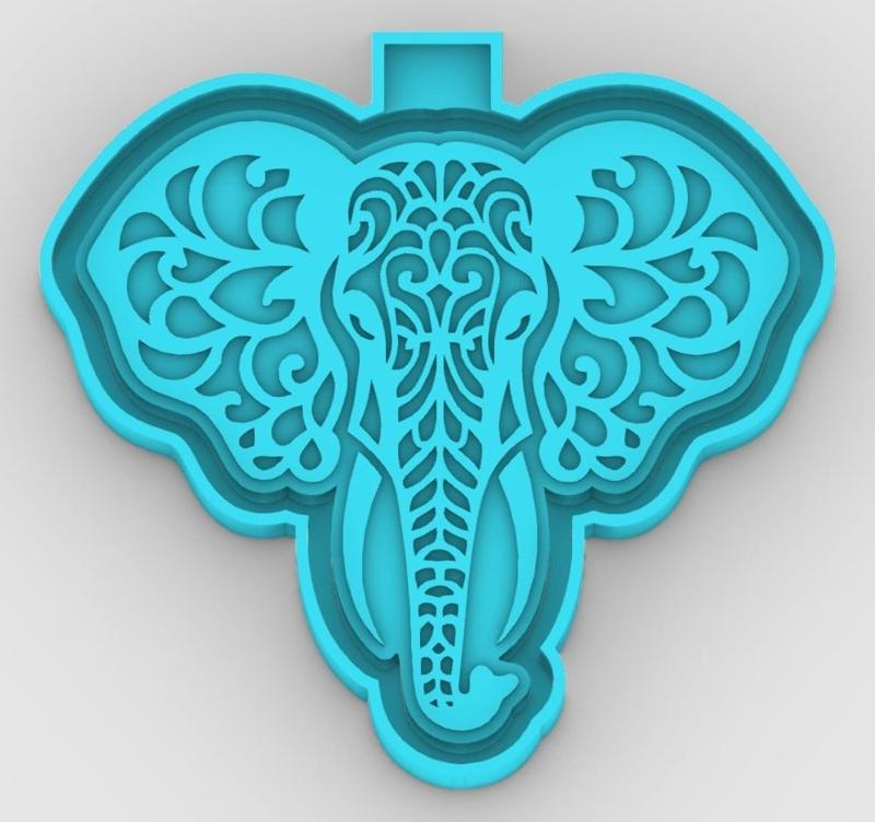 elephant 181639 - freshie mold - STL for silicone mold