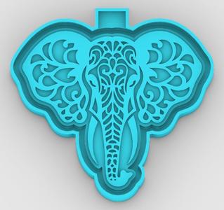 elephant 181639 - freshie mold - STL for silicone mold