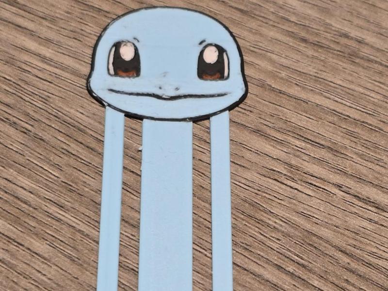Squirtle Pokémon Bookmark Minimalist Baby Design