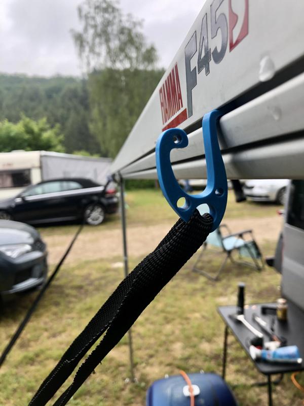 Hooky - the helpful Snake | multifunctional hook for awning Keder rails (Fiamma and others)