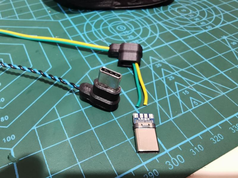 USB type C angle (90 deg) male plug