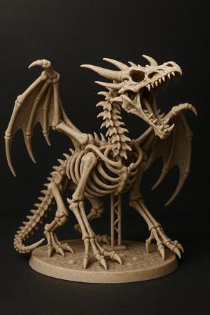 Roaring Skeletal Dragon