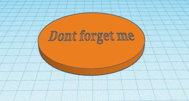 "Dont forget me" coaster