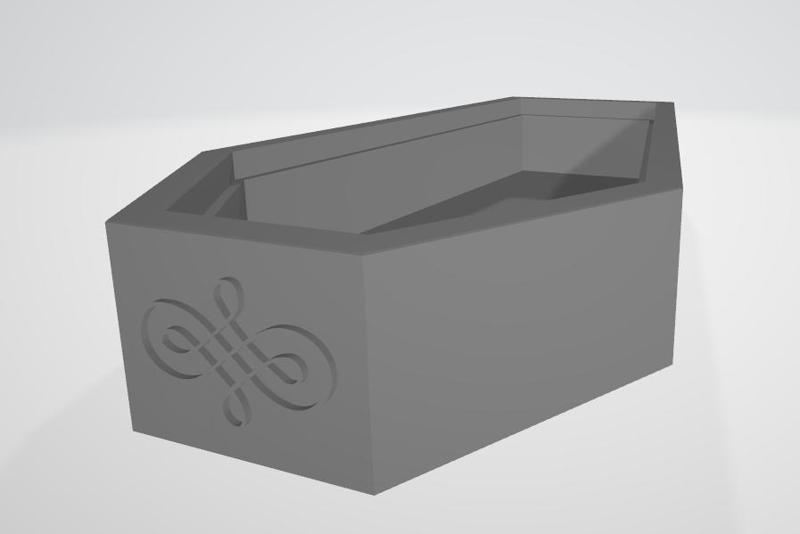 Gothic coffin trinket box
