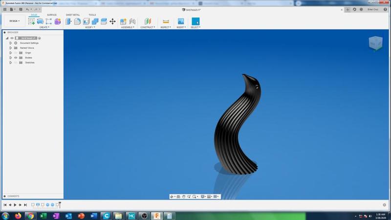 Spiral Vase Bird Sculpture Thing