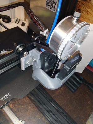 Dial gauge indicator holder for manual bed leveling